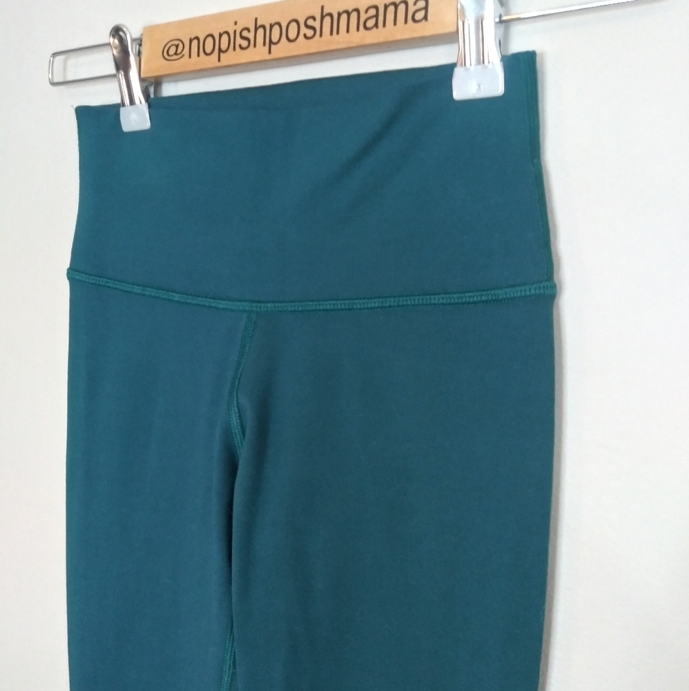 Fabletics High Waisted Solid Powerflex Teal Xxs - image 4